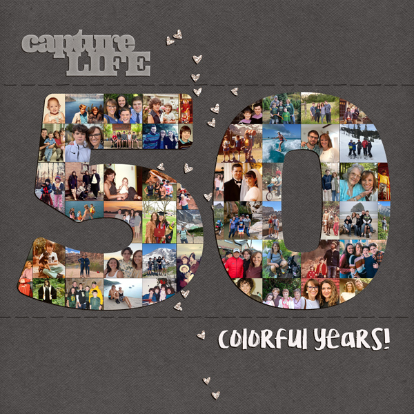 50th birthday collage