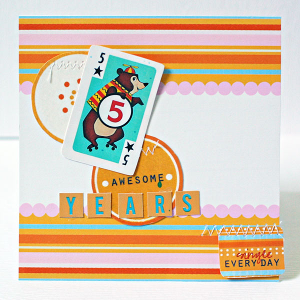 5th Anniversary card