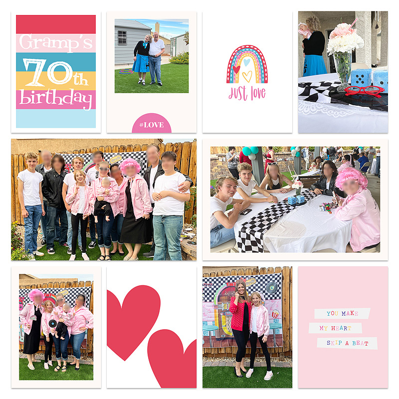 70th birthday - left side