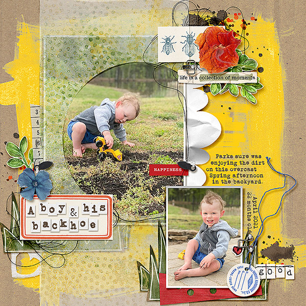 a boy & his backhoe