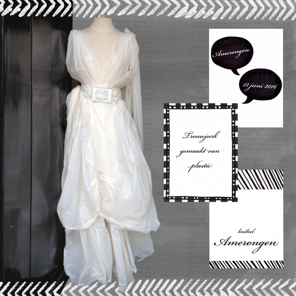 a plastic weddingdress
