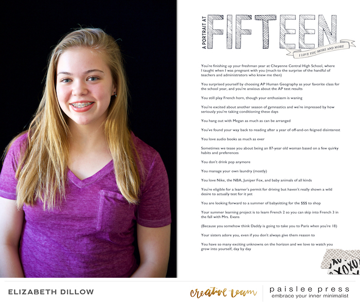 A Portrait at Fifteen