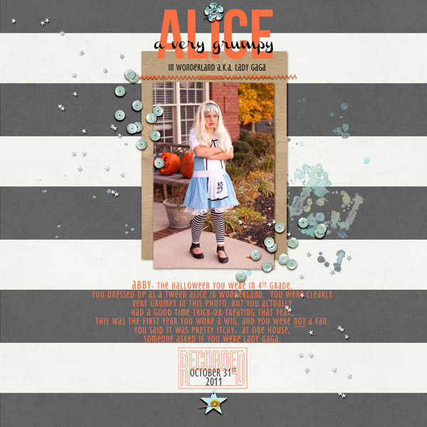 a very grumpy ALICE in wonderland, a.k.a. Lady Gaga