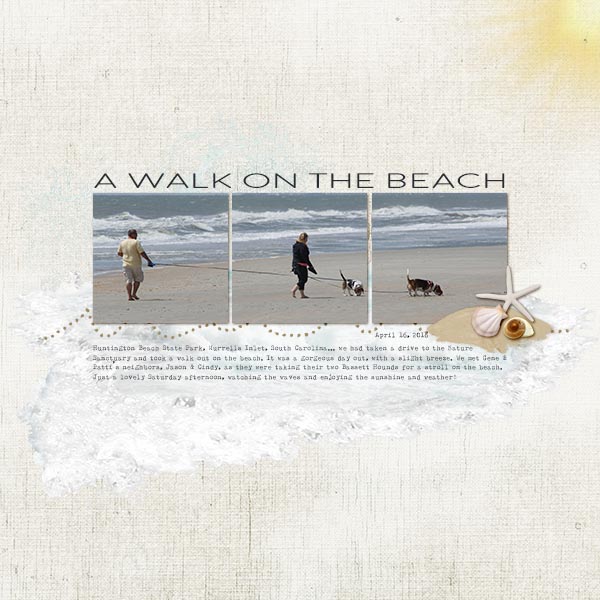 A Walk on the Beach (Scraplift April challenge)
