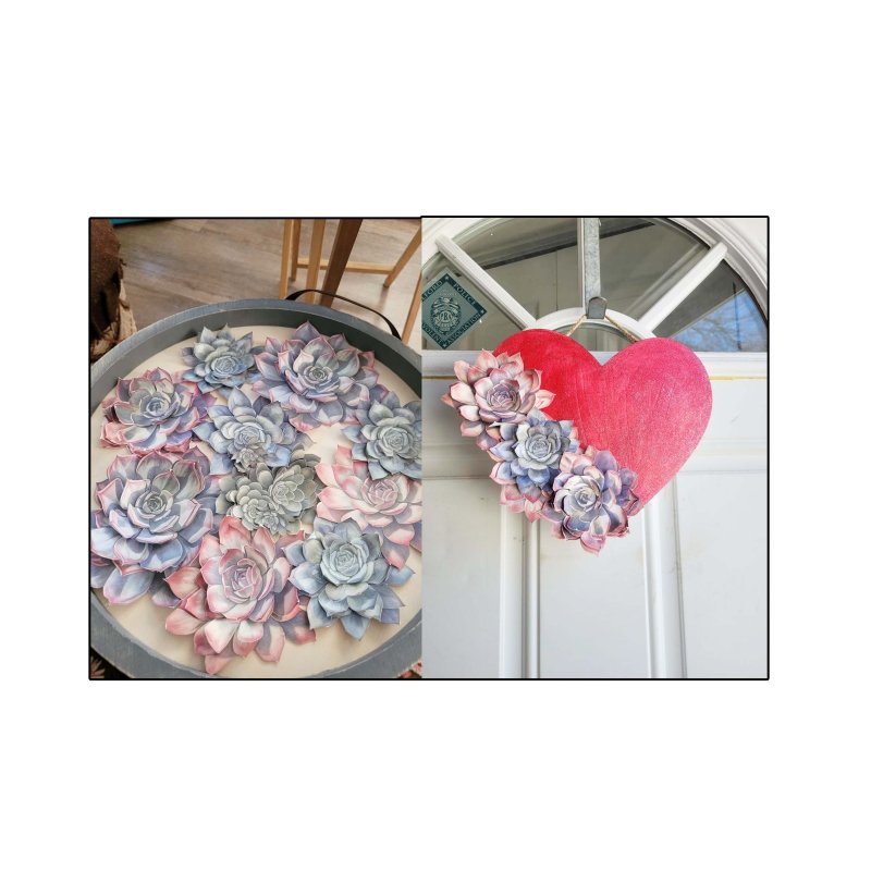 A Whimsical Valentines Day Mixed Media Project Succulents