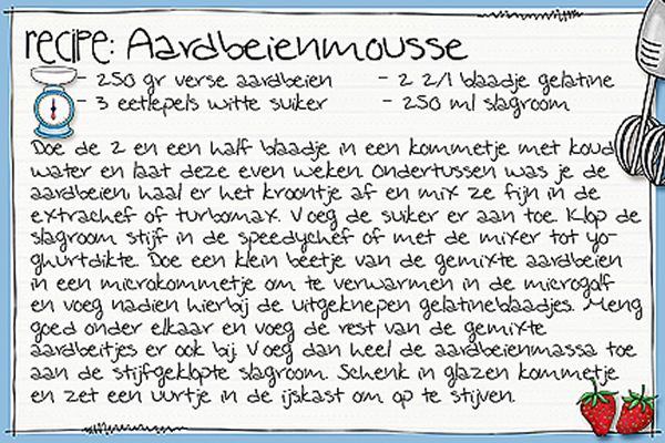 Aardbeienmousse