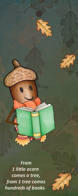 Acorn-book-mark