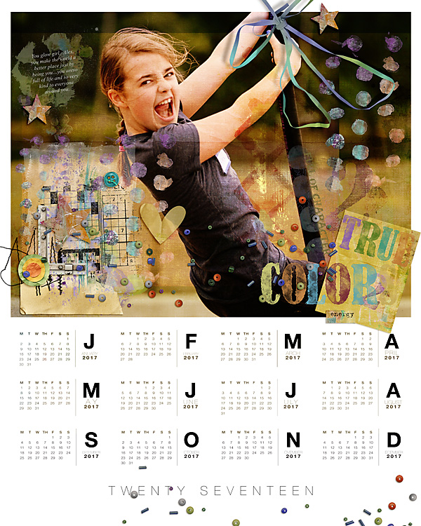 Alex True Colors Calendar 2017
