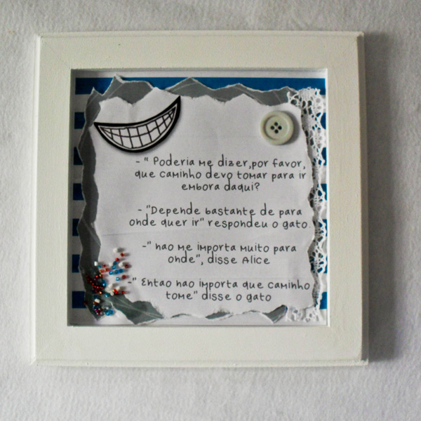 Alice in wonderland quote- framed