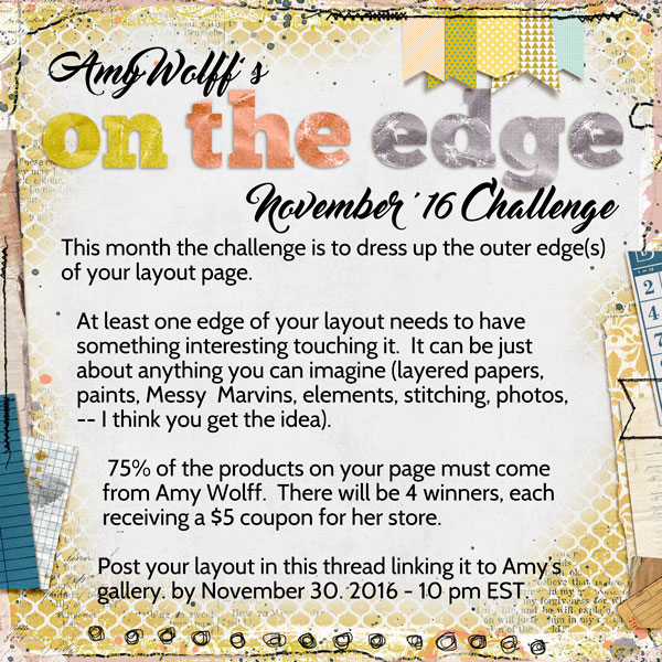 Amy Wolff's NOVEMBER 2016 Challenge