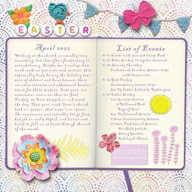 April 2022 Journaling Challenge - Easter