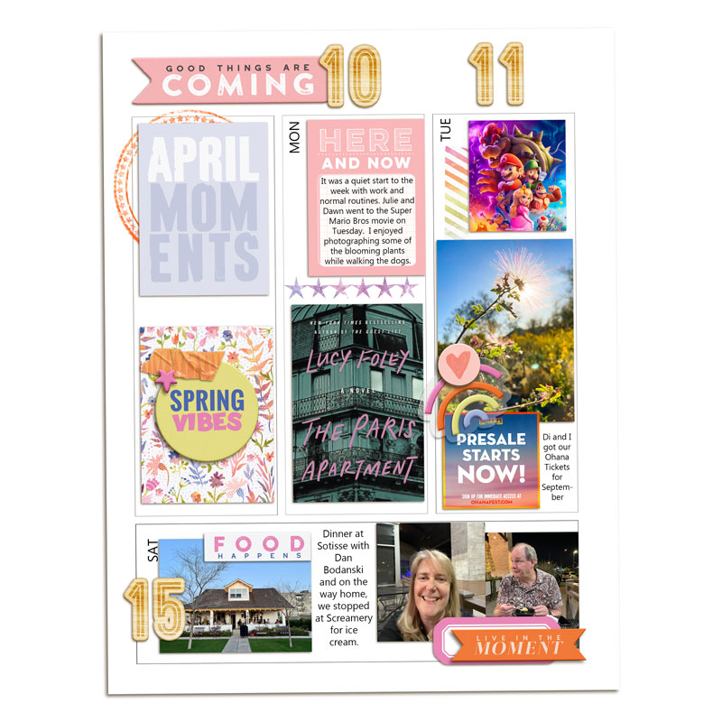April 2023 Memory Planner - left page