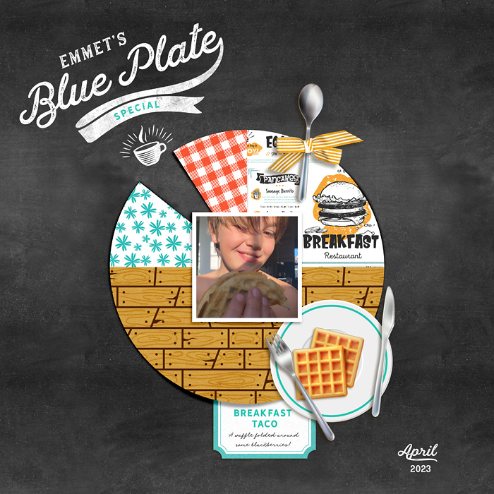 April 23 Template Challenge: Blue Plate Special
