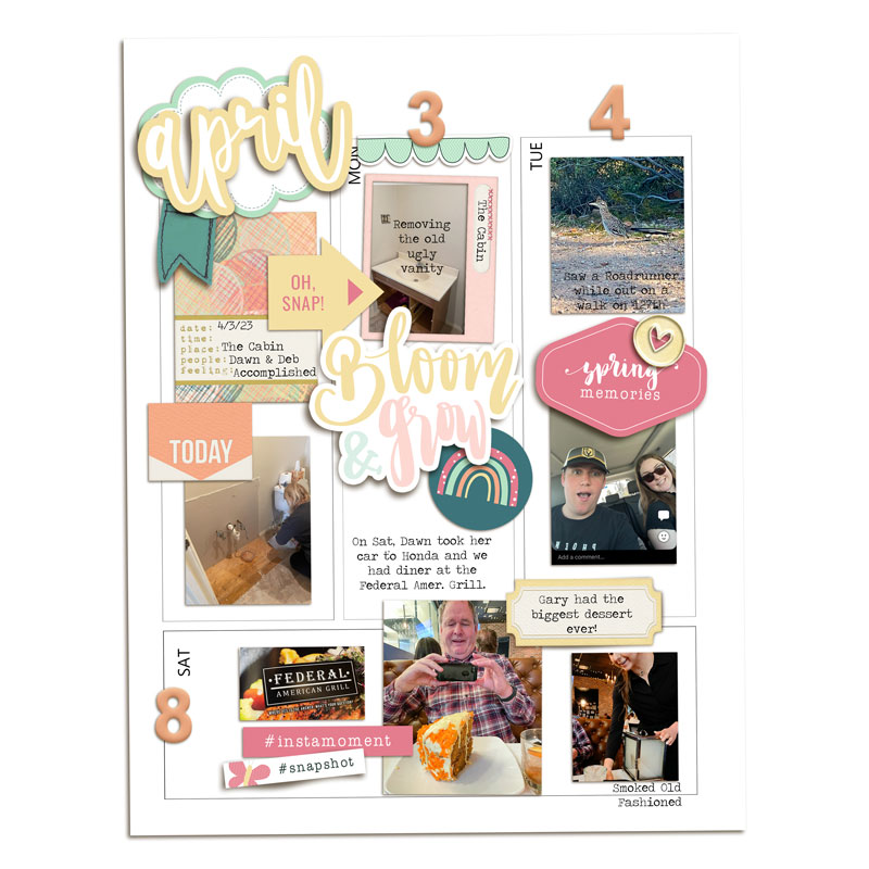 April Memory Planner - Left