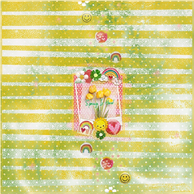 April Template Challenge-Flight Plan No.30 Template-Spring Tulips
