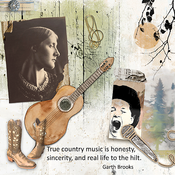 Art Journal Challenge Wk 3 - Country Music