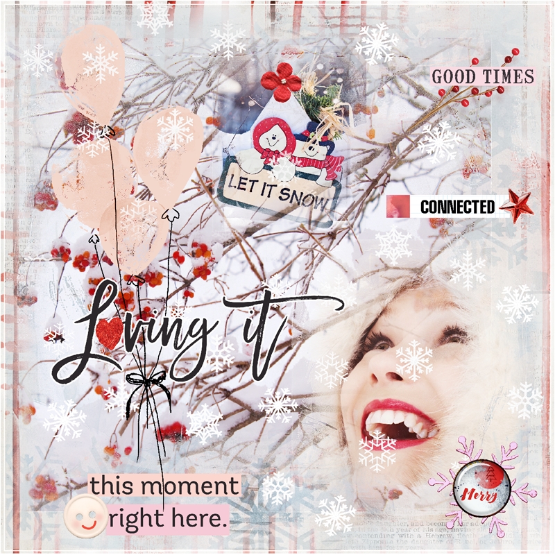 Art Journaling-December-Make Art & Journal-Winter/Holiday Edition-Challenge #1-Stay Connected-Bring On The Snow