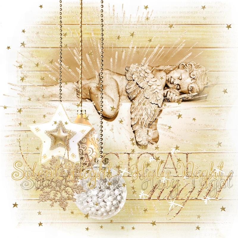 Art Journaling-December-Sing Along-Week#2A-Silent Night-Oh Starry Starry Night