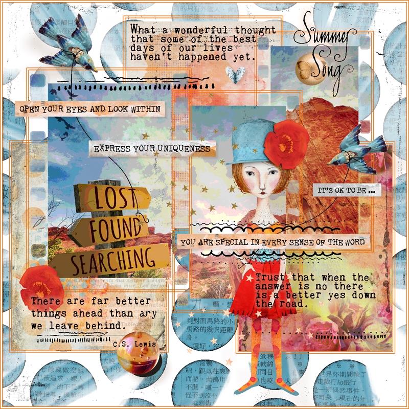 Art Journaling-Monthly Muse-August-Signs Of Direction-Week #3-Sense Of Direction