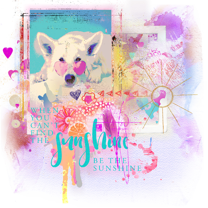 Art Journaling-Monthly Muse-August-Week#4-Prompt:Shout-Mr.Sunshine