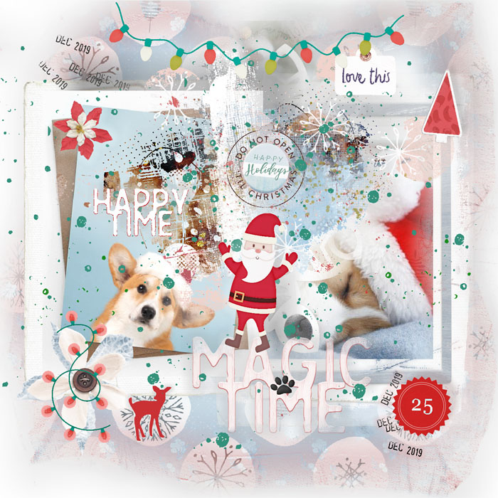 Art Journaling-Monthly Muse-December-Fauna:Week #4-A Cozy Corgi Christmas