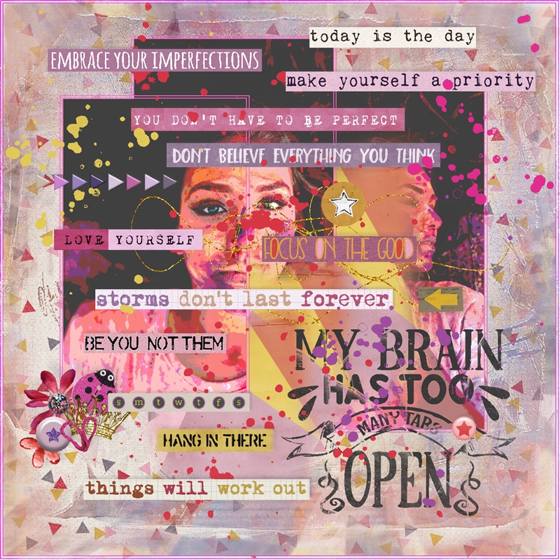 Art Journaling-Monthly Muse-February 2019:Love YourSELF-Week#2:Grow Your Mind-Mind-Grown