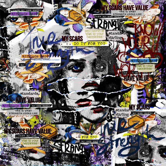 Art Journaling-Monthly Muse-June 2021-Week #1-Value In Your Scars