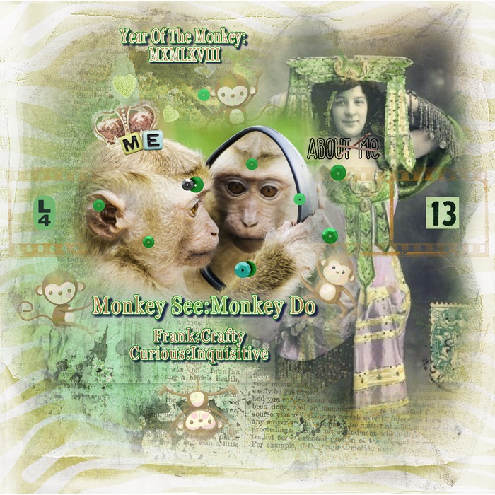 Art Journaling-Monthly Muse-June-Week 3-All About Numbers-Chinese Astrology-Year Of The Monkey