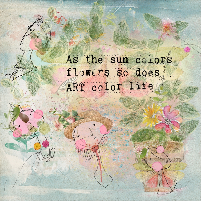 Art Journaling-Monthly Muse-March-Week#1-Book Covers-Art Imitating Life:Floral Fashionistas