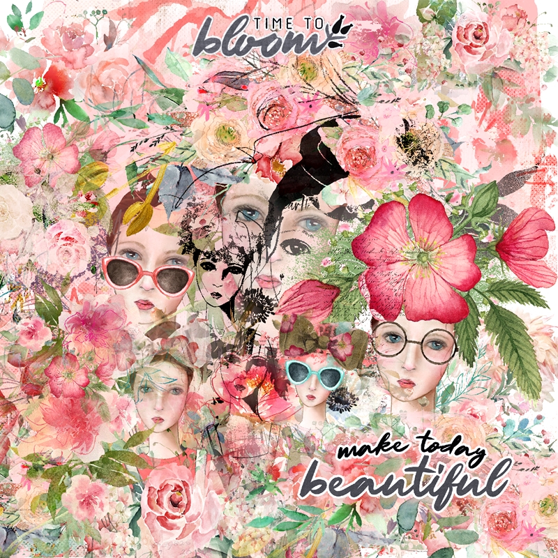 Art Journaling-Monthly Muse-Week#2-Backgrounds-Color Blocking & Shapes- Blooming Spring