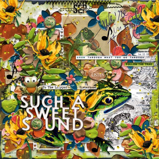 Art Journaling-September-Monthly Muse-Week #2-Collage-Leapin' Lilypad