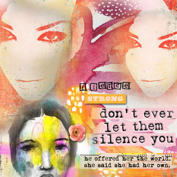Art Journaling Week 2- Blending {Strong and Fierce Woman}