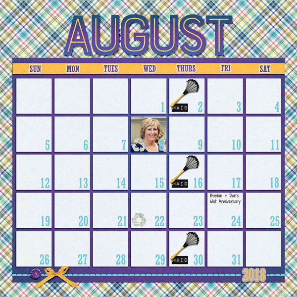 August 2018 Calendar