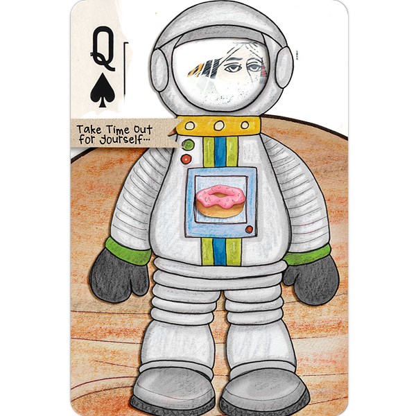 August - Altered Playing Card (Digital)