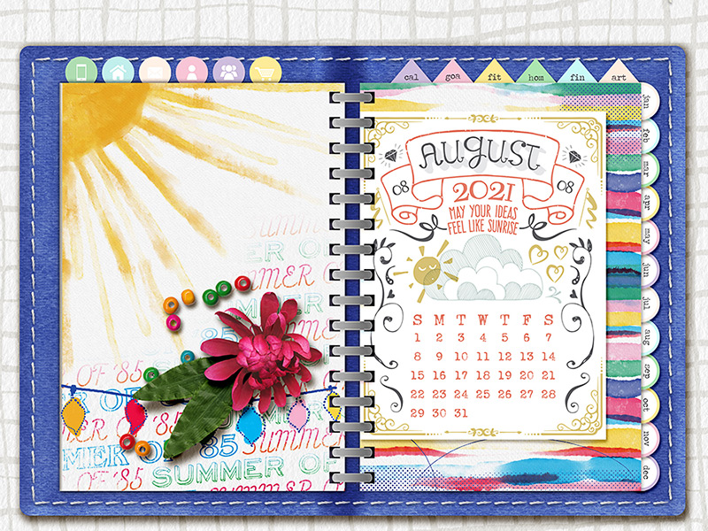 August in my digi planner
