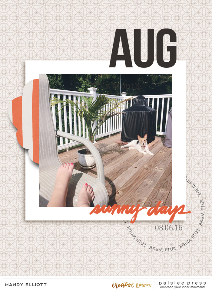 August Sunny Days | 6x8 Digital Layout