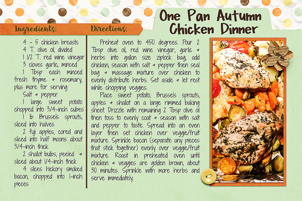 Autumn Chicken Dinner Recipe