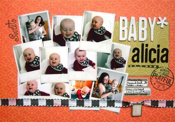 Baby Alicia (Paper Layout/Scrapping)