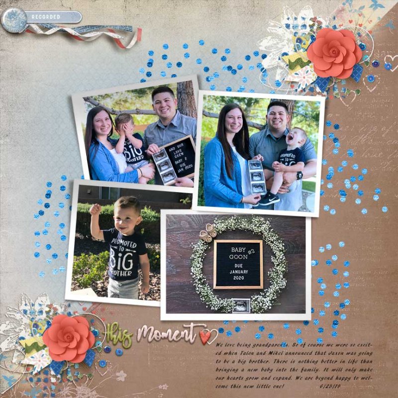 Baby-announcement August 2019 Journaling challenge