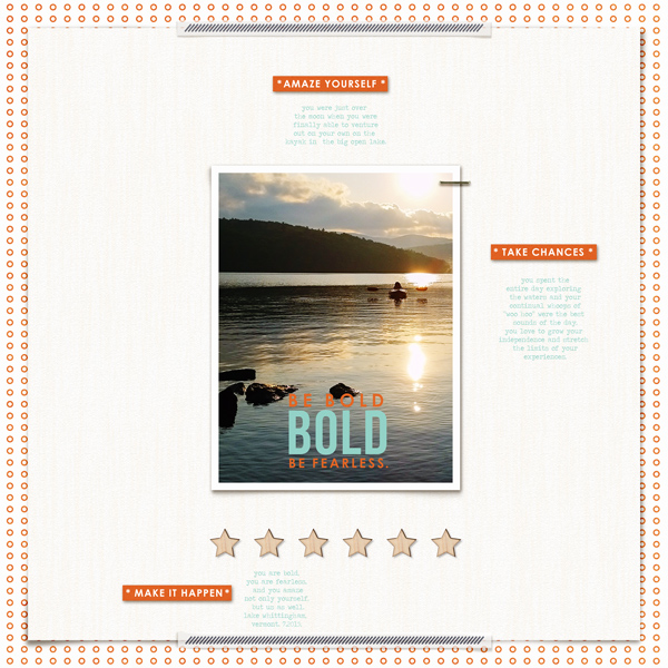 be bold
