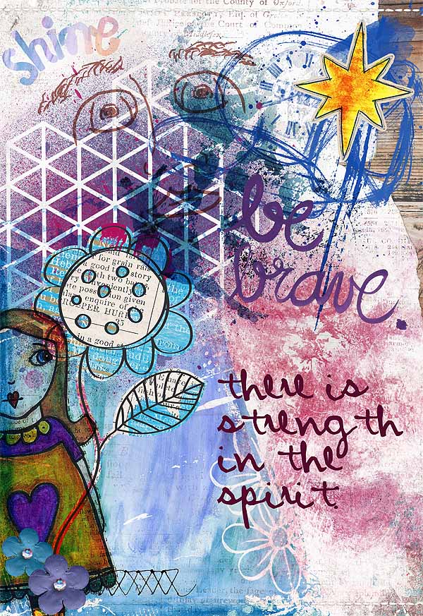 Be Brave Art Journal Pg