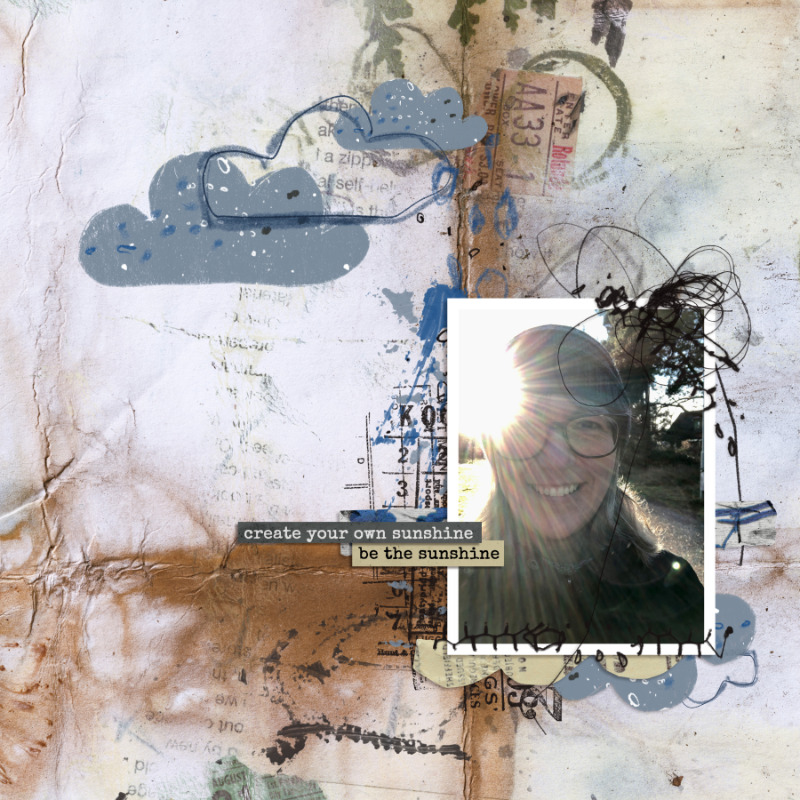 Be the sunshine - Rachel Jefferies January Mixed Media challenge
