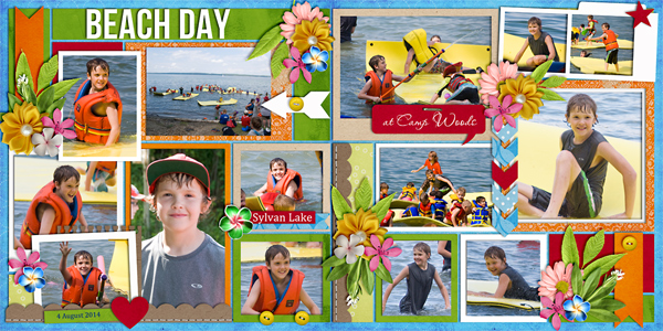 Beach Day at Camp Woods (double page)