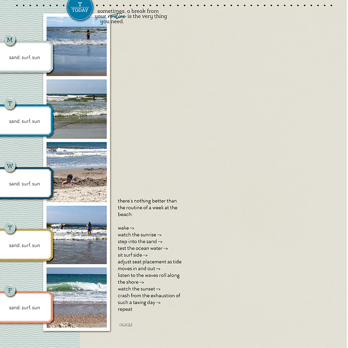 beach routine