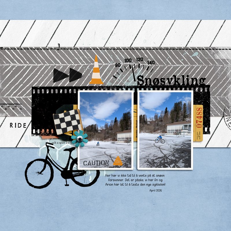 Biking in the snow