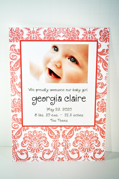 Birth announcement