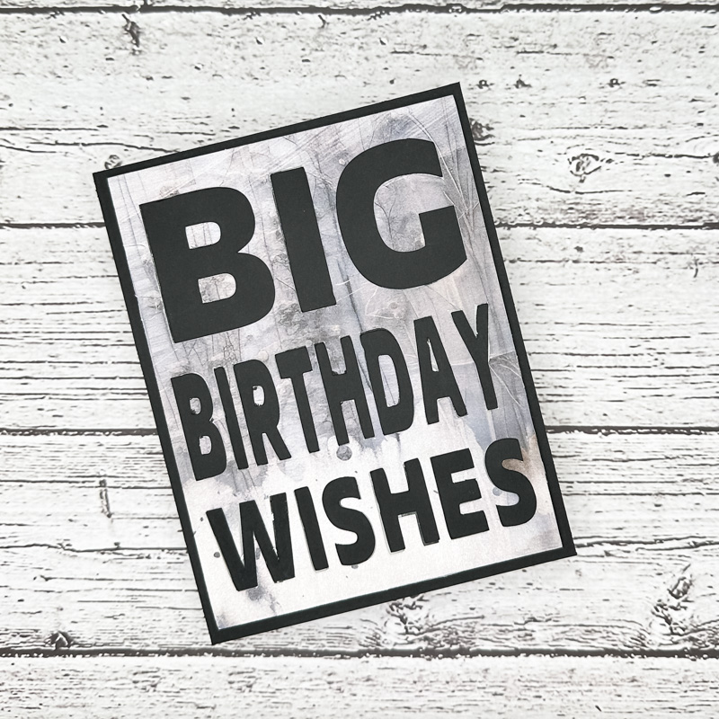 Birthday Die Cut Inlay Card Light