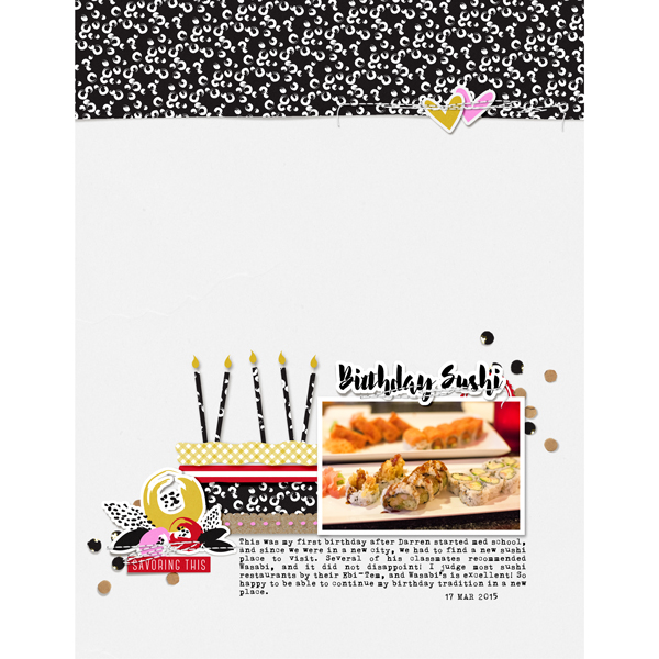 Birthday Sushi (Left Side)