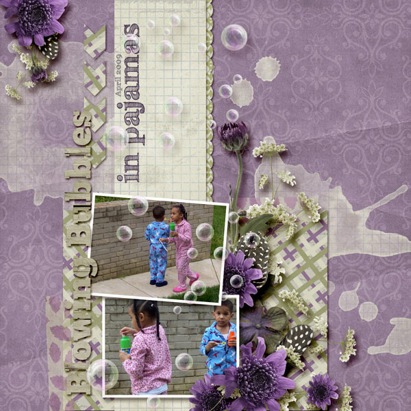 Blowing Bubbles in PJs