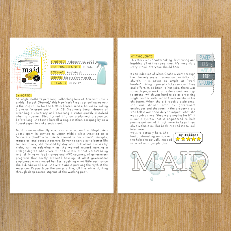 Book Journal - Maid
